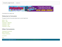 Tablet Screenshot of convertlengthintometers.info
